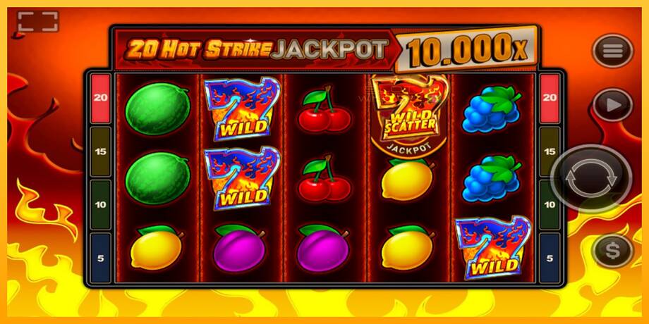 20 Hot Strike Jackpot lošimo automatas už pinigus, paveikslėlį 2