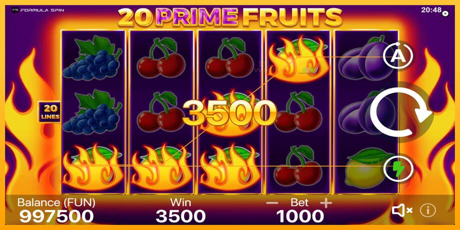 20 Prime Fruits lošimo automatas už pinigus, paveikslėlį 2