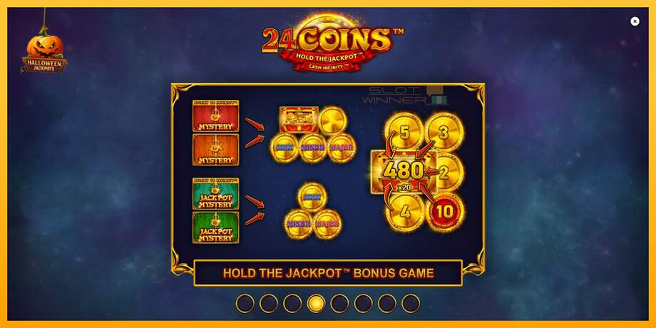 24 Coins Halloween Jackpots lošimo automatas už pinigus, paveikslėlį 1