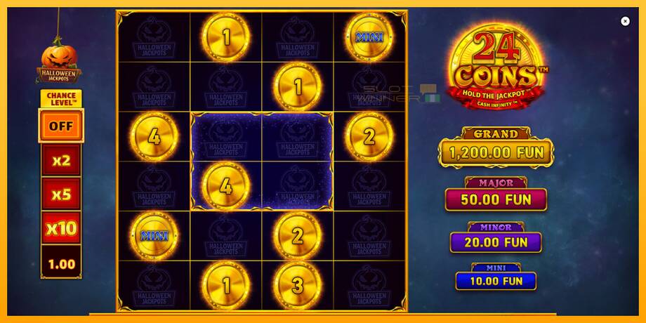 24 Coins Halloween Jackpots lošimo automatas už pinigus, paveikslėlį 2