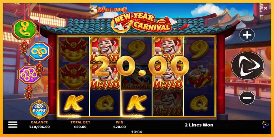 3 Wonders New Year Carnival lošimo automatas už pinigus, paveikslėlį 4