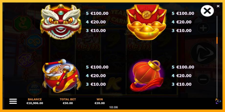 3 Wonders New Year Carnival lošimo automatas už pinigus, paveikslėlį 6