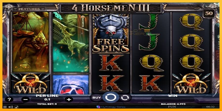 4 Horsemen III lošimo automatas už pinigus, paveikslėlį 2