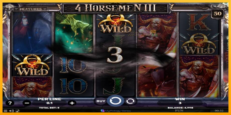 4 Horsemen III lošimo automatas už pinigus, paveikslėlį 3