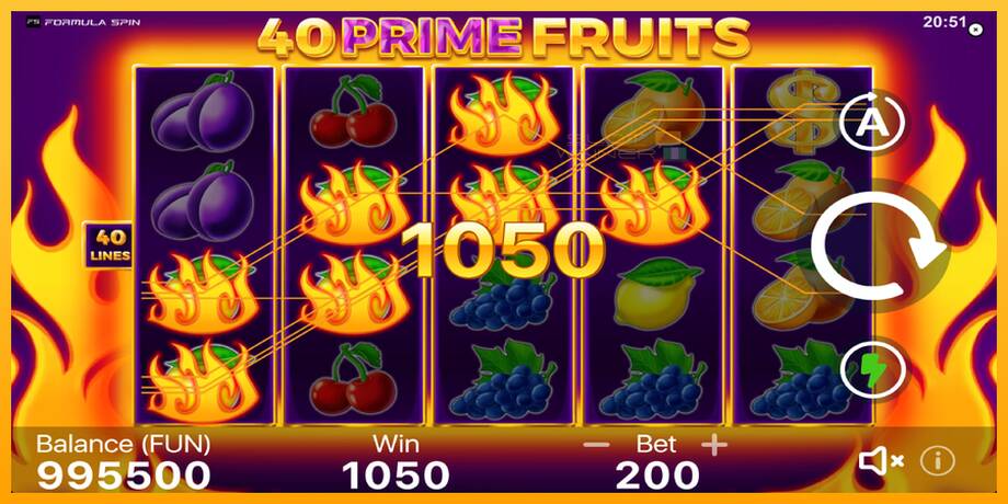 40 Prime Fruits lošimo automatas už pinigus, paveikslėlį 4