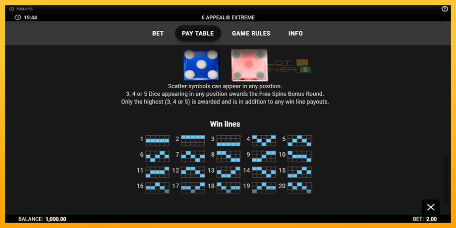 6 Appeal Extreme lošimo automatas už pinigus, paveikslėlį 7