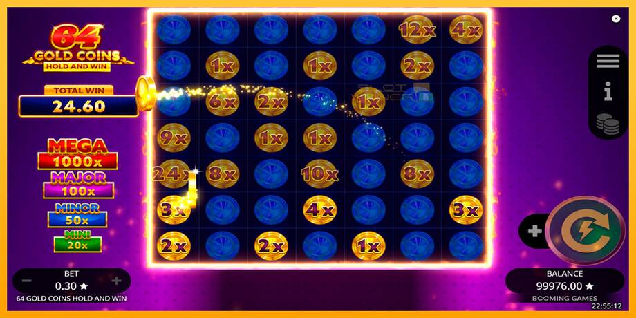 64 Gold Coins Hold and Win lošimo automatas už pinigus, paveikslėlį 6