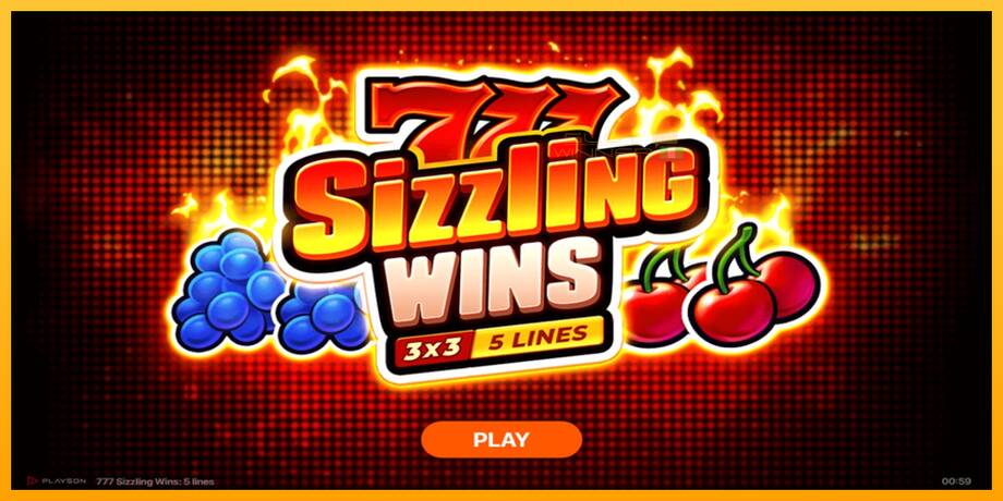 777 Sizzling Wins: 5 Lines lošimo automatas už pinigus, paveikslėlį 1