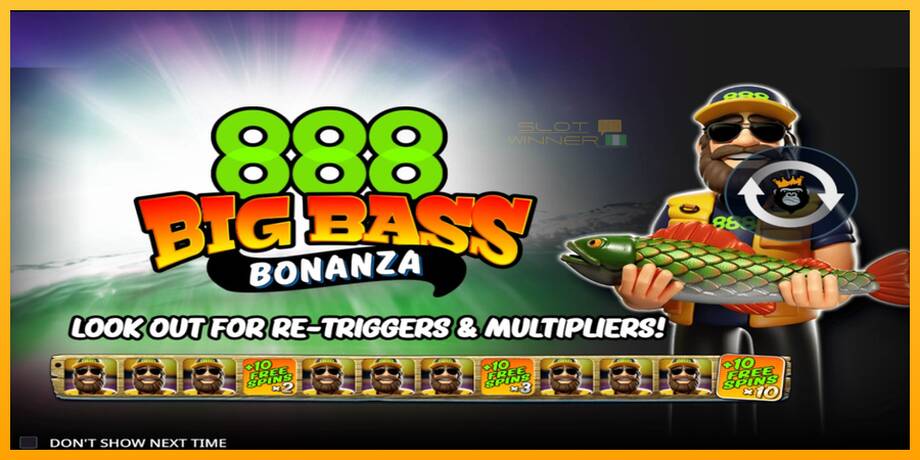 888 Big Bass Bonanza lošimo automatas už pinigus, paveikslėlį 1