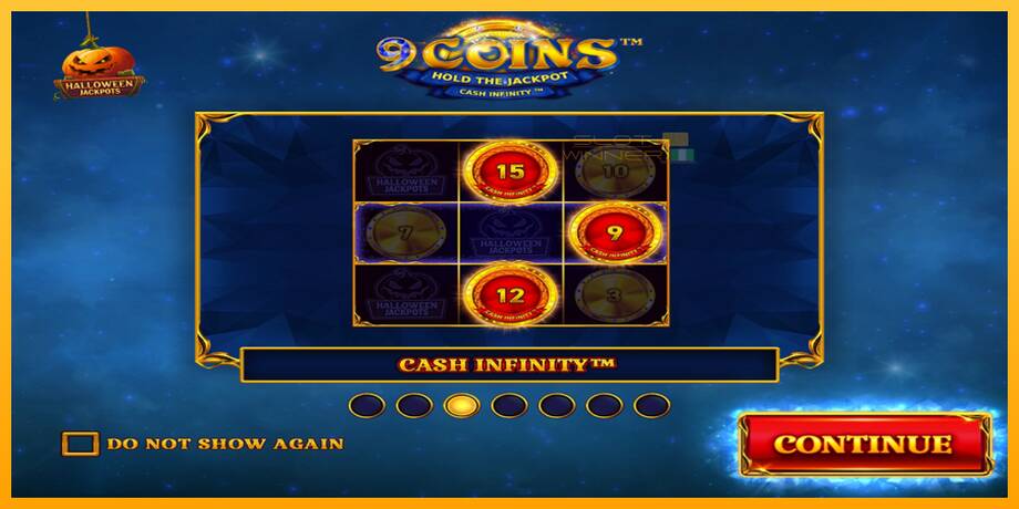 9 Coins Grand Diamond Edition Halloween Jackpots lošimo automatas už pinigus, paveikslėlį 1