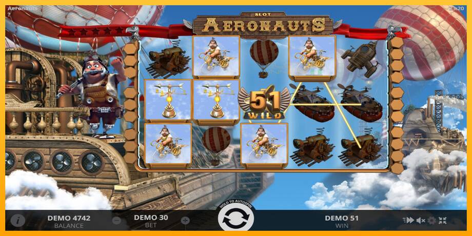 Aeronauts lošimo automatas už pinigus, paveikslėlį 3