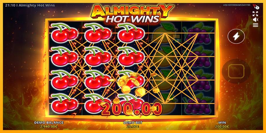 Almighty Hot Wins lošimo automatas už pinigus, paveikslėlį 2