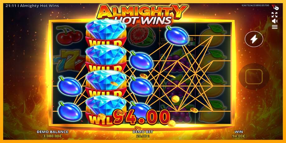 Almighty Hot Wins lošimo automatas už pinigus, paveikslėlį 4