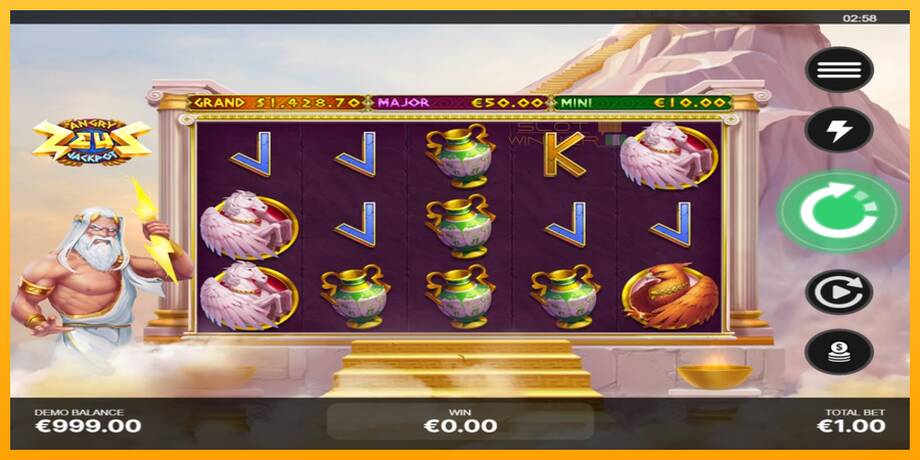 Angry Zeus Jackpot lošimo automatas už pinigus, paveikslėlį 2