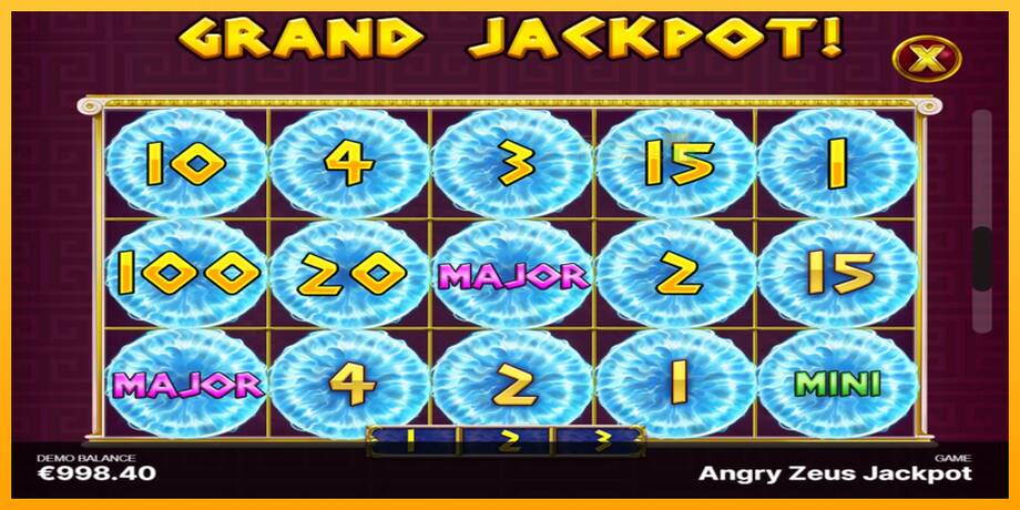 Angry Zeus Jackpot lošimo automatas už pinigus, paveikslėlį 7