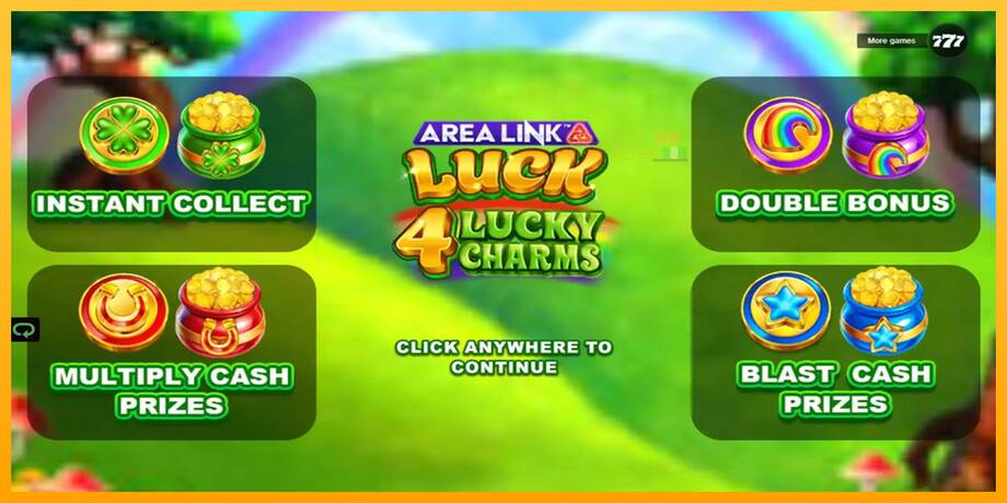 Area Link Luck 4 Lucky Charms lošimo automatas už pinigus, paveikslėlį 1