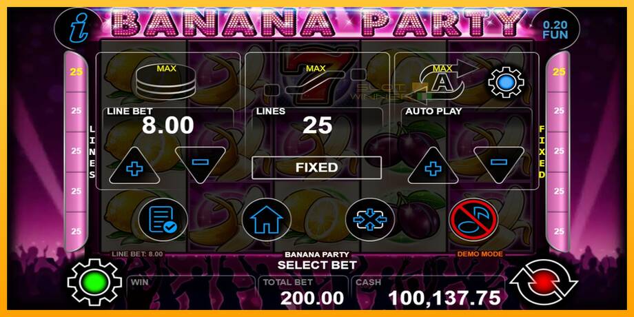 Banana Party lošimo automatas už pinigus, paveikslėlį 4