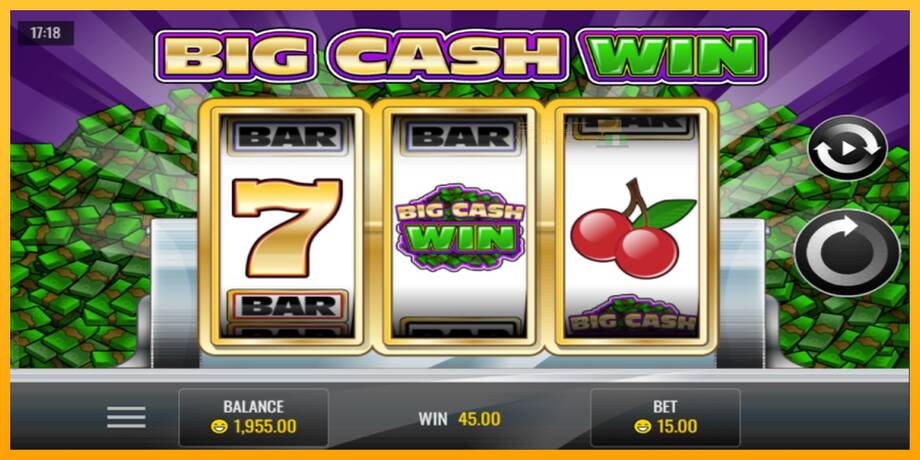 Big Cash Win lošimo automatas už pinigus, paveikslėlį 3