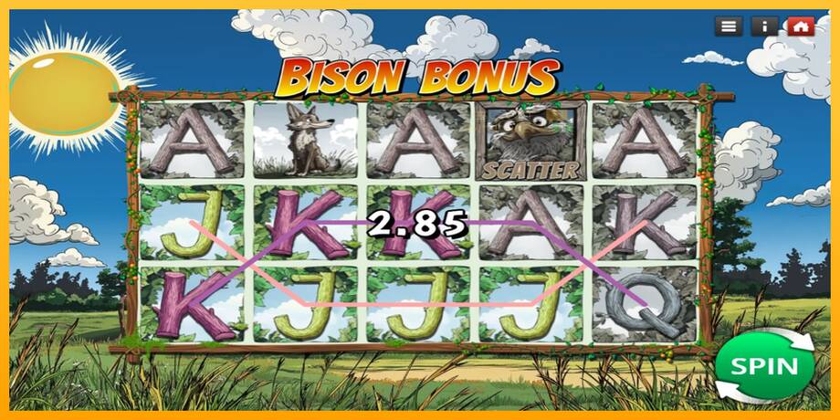 Bison Bonus lošimo automatas už pinigus, paveikslėlį 2