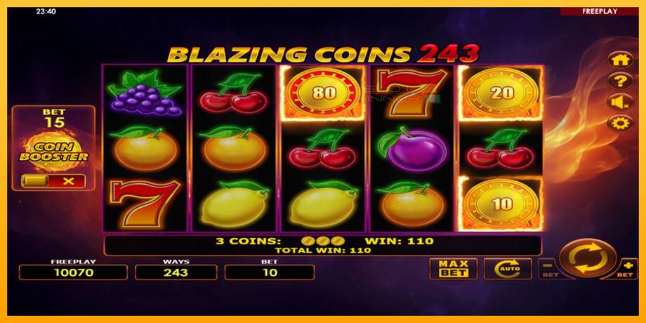 Blazing Coins 243 lošimo automatas už pinigus, paveikslėlį 3