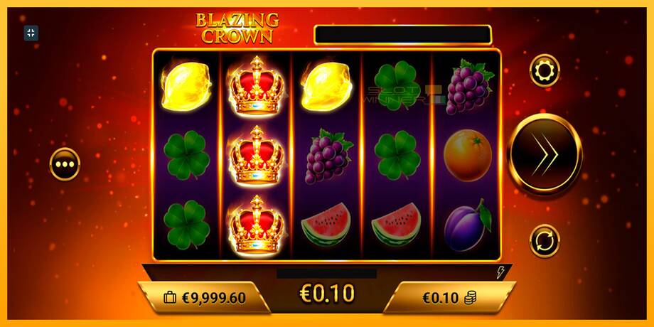 Blazing Crown lošimo automatas už pinigus, paveikslėlį 2