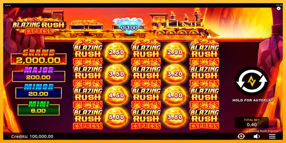 Blazing Rush Express lošimo automatas už pinigus, paveikslėlį 1