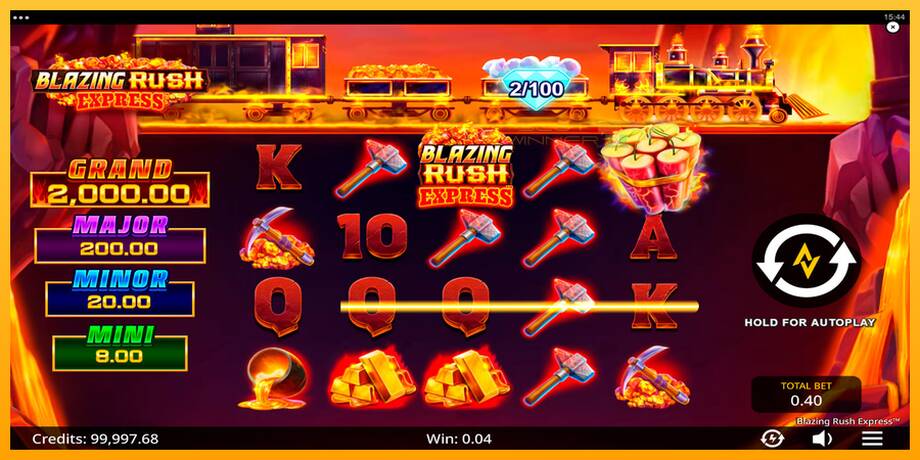 Blazing Rush Express lošimo automatas už pinigus, paveikslėlį 4