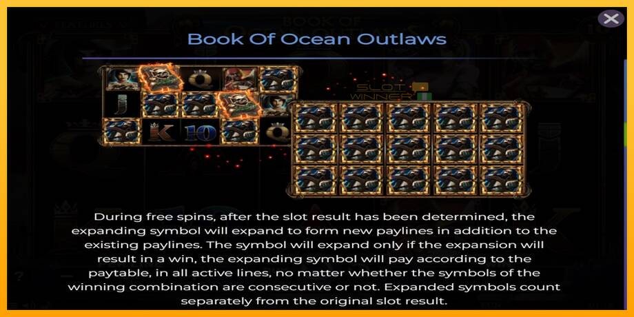 Book of Ocean Outlaws lošimo automatas už pinigus, paveikslėlį 5