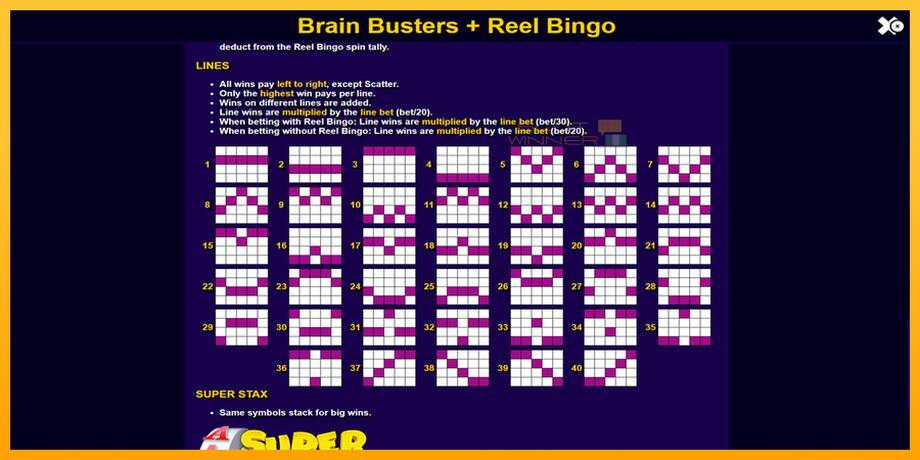 Brain Busters lošimo automatas už pinigus, paveikslėlį 7