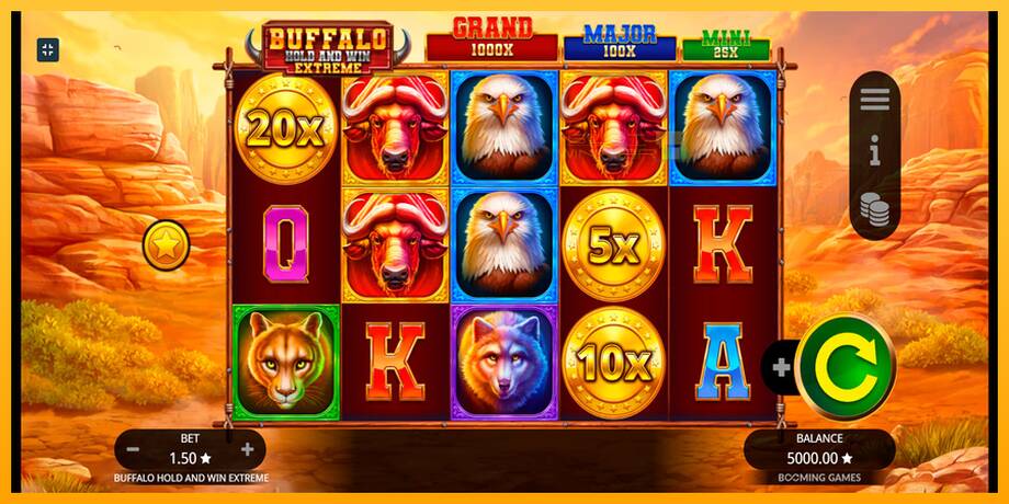 Buffalo Hold and Win Extreme lošimo automatas už pinigus, paveikslėlį 1