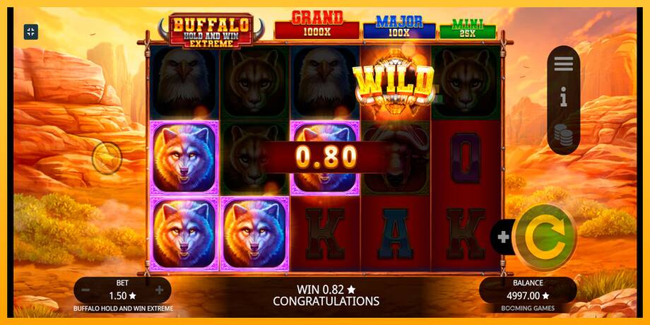 Buffalo Hold and Win Extreme lošimo automatas už pinigus, paveikslėlį 2