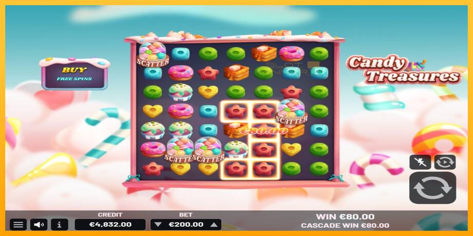 Candy Treasures lošimo automatas už pinigus, paveikslėlį 3