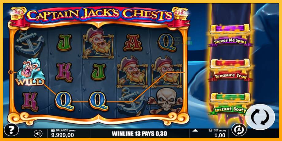 Captain Jacks Chests lošimo automatas už pinigus, paveikslėlį 3