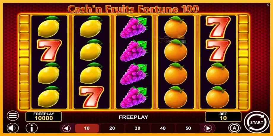 Cashn Fruits Fortune 100 lošimo automatas už pinigus, paveikslėlį 1