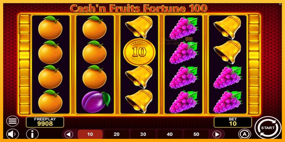 Cashn Fruits Fortune 100 lošimo automatas už pinigus, paveikslėlį 3