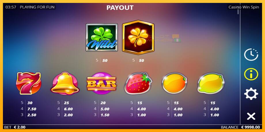 Casino Win Spin lošimo automatas už pinigus, paveikslėlį 4