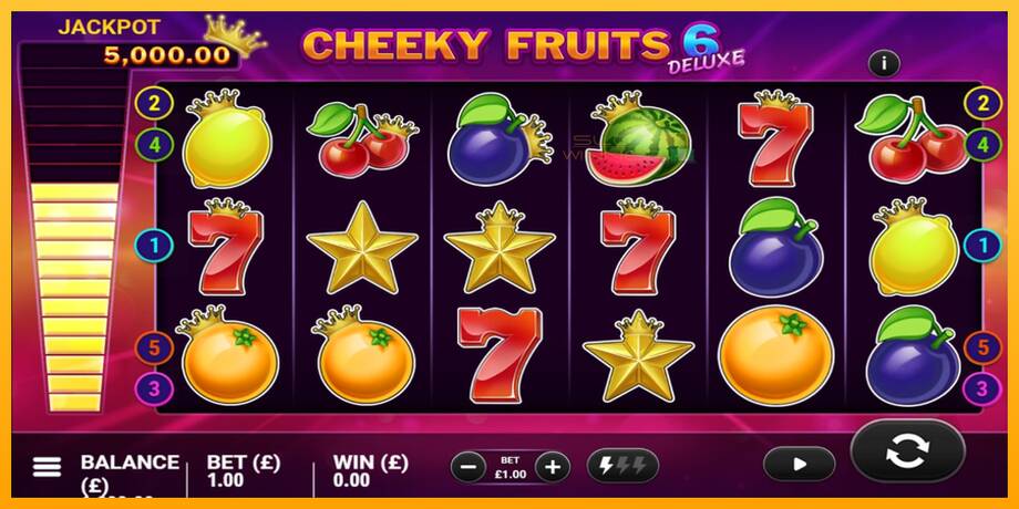 Cheeky Fruits 6 Deluxe lošimo automatas už pinigus, paveikslėlį 1