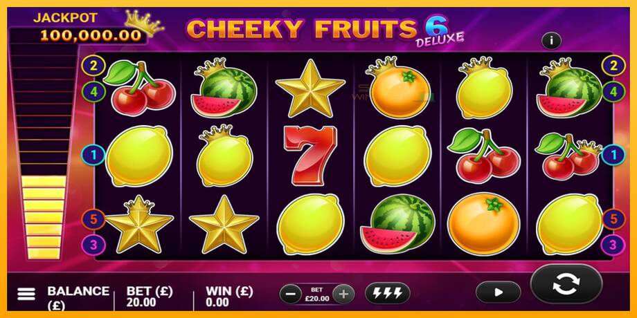 Cheeky Fruits 6 Deluxe lošimo automatas už pinigus, paveikslėlį 4