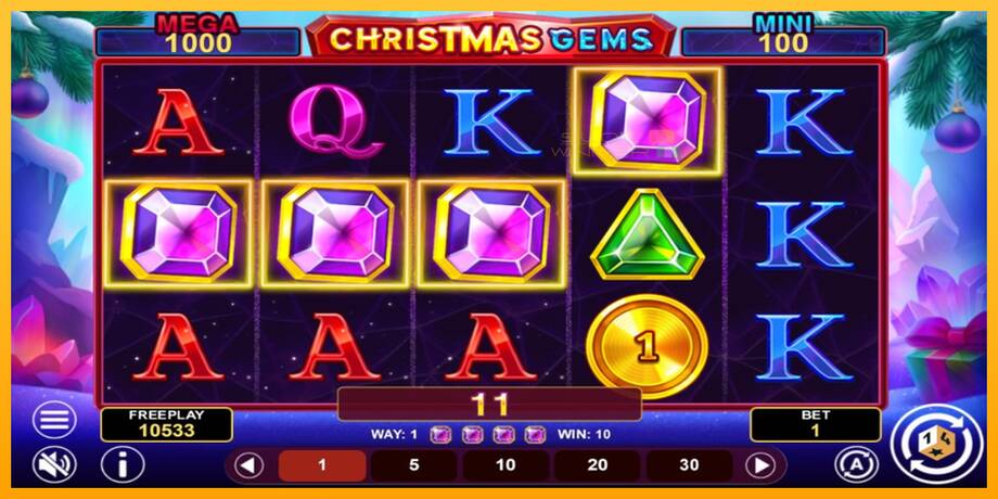 Christmas Gems Hold & Win lošimo automatas už pinigus, paveikslėlį 4