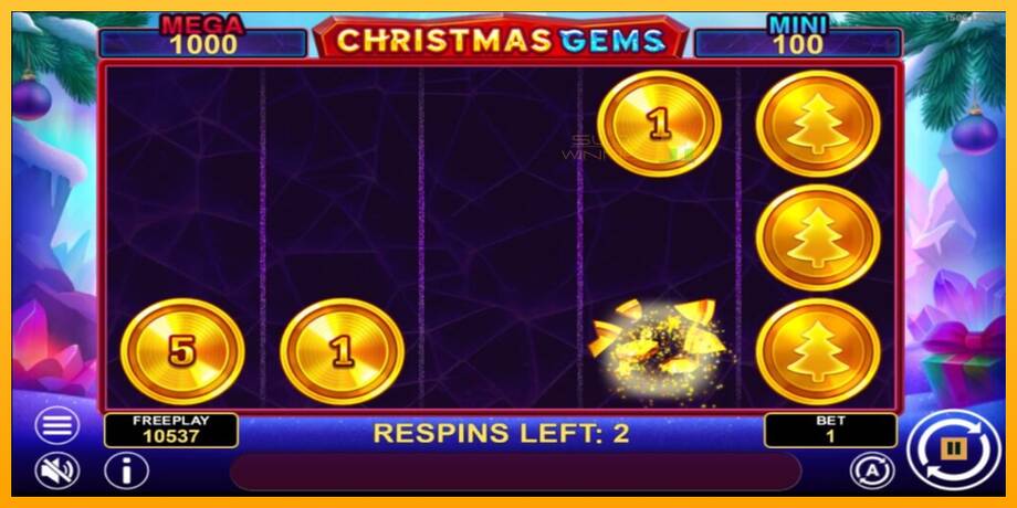 Christmas Gems Hold & Win lošimo automatas už pinigus, paveikslėlį 5