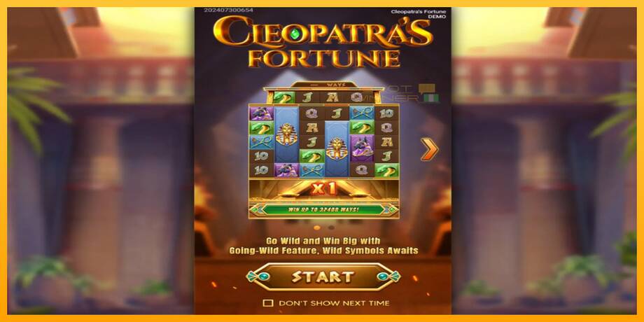 Cleopatras Fortune lošimo automatas už pinigus, paveikslėlį 1