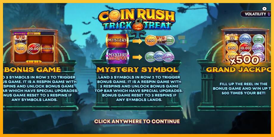 Coin Rush: Trick o Treat lošimo automatas už pinigus, paveikslėlį 1