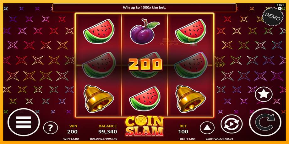 Coin Slam lošimo automatas už pinigus, paveikslėlį 4