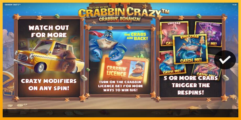 Crabbin Crazy 2 lošimo automatas už pinigus, paveikslėlį 1