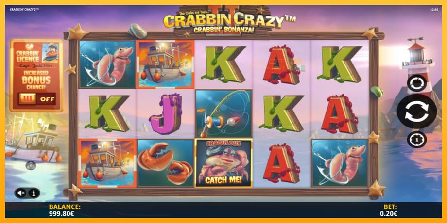 Crabbin Crazy 2 lošimo automatas už pinigus, paveikslėlį 2