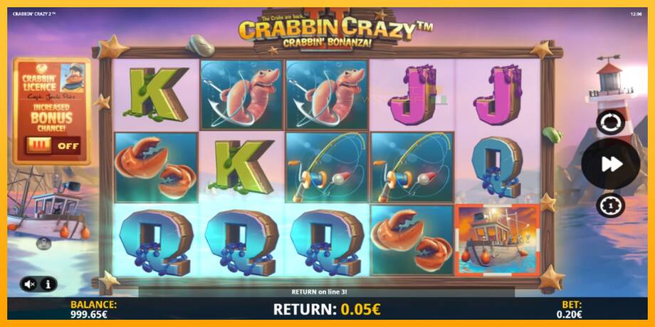 Crabbin Crazy 2 lošimo automatas už pinigus, paveikslėlį 3