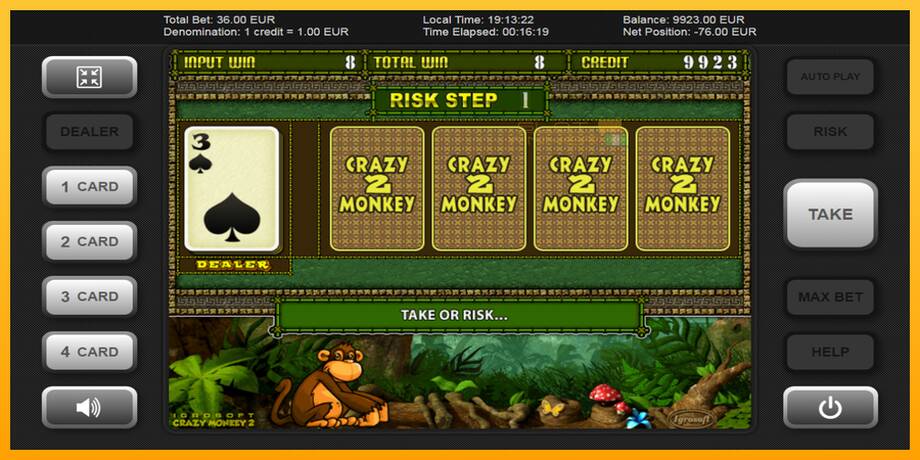 Crazy Monkey 2 lošimo automatas už pinigus, paveikslėlį 4