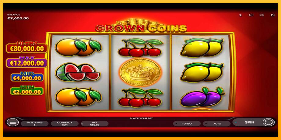 Crown Coins lošimo automatas už pinigus, paveikslėlį 2