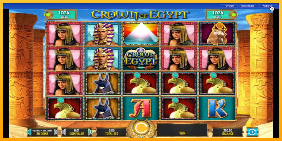 Crown of Egypt lošimo automatas už pinigus, paveikslėlį 1