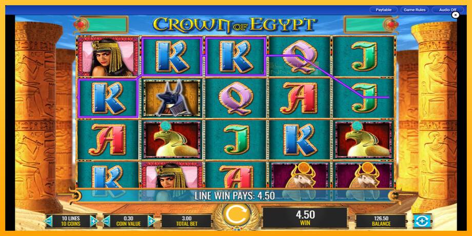 Crown of Egypt lošimo automatas už pinigus, paveikslėlį 2